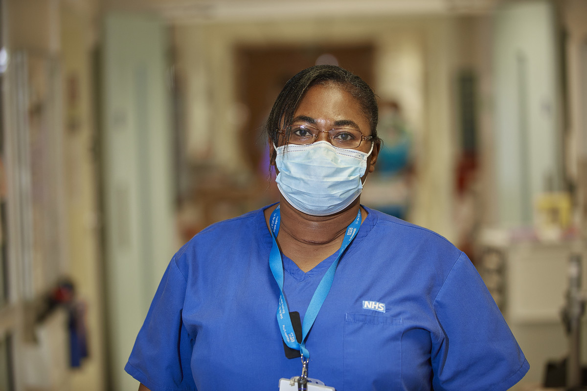 Picture of a mental health nurse with a mask