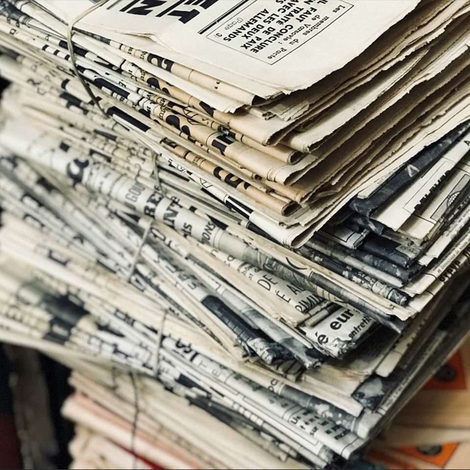 Stack of newspapers