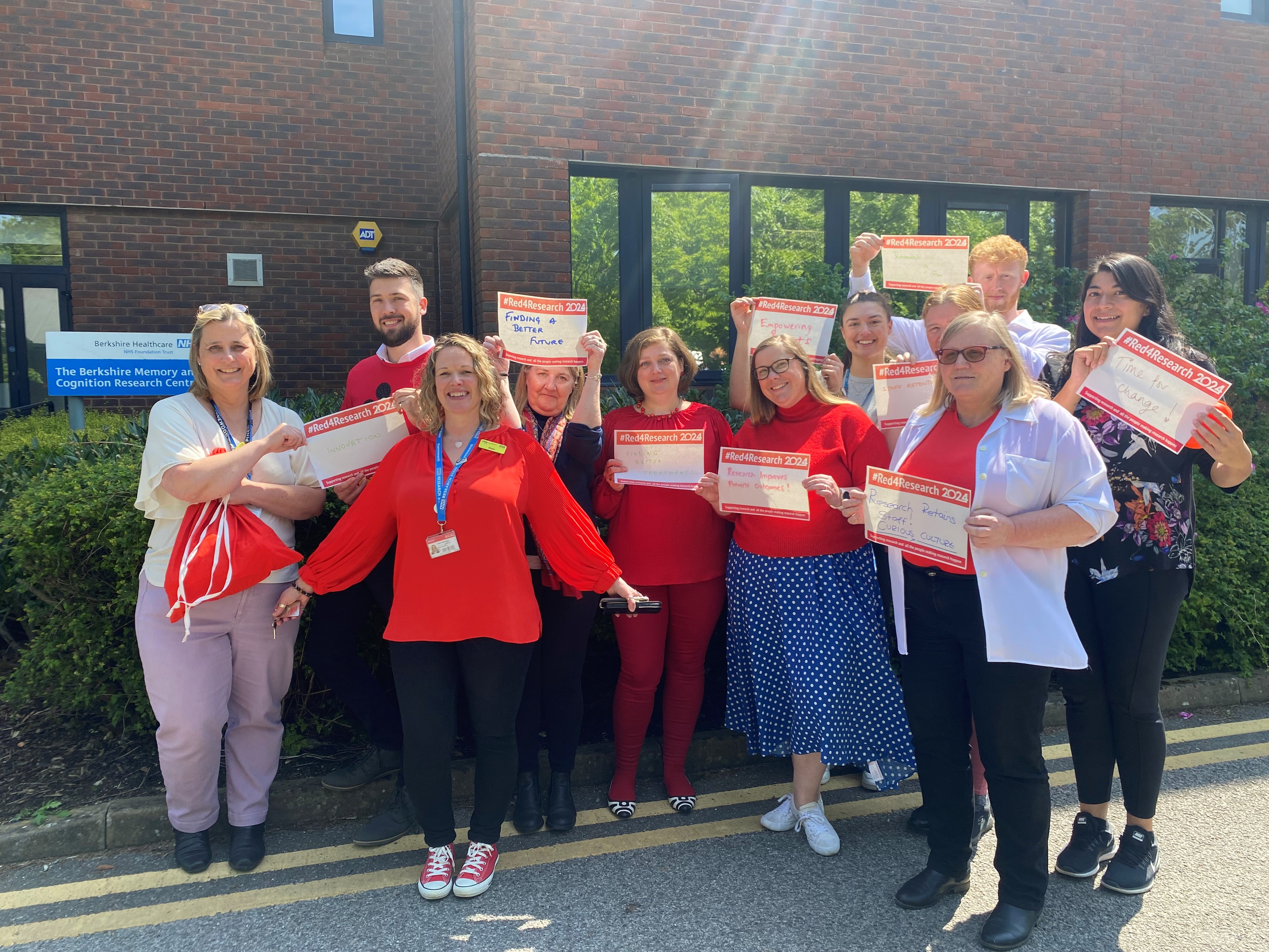 Research team celebrating Red4Research Day