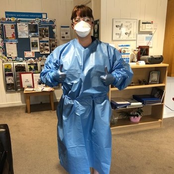 Jenny Hall in PPE - Berkshire Healthcare